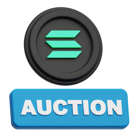 Solana Auction  3D Icon