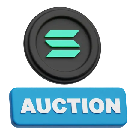 Solana Auction  3D Icon