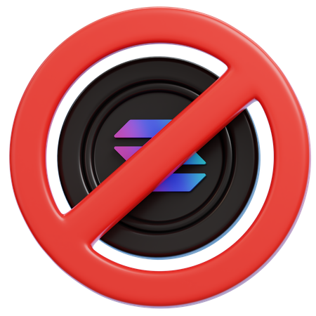 Solana Banned  3D Icon