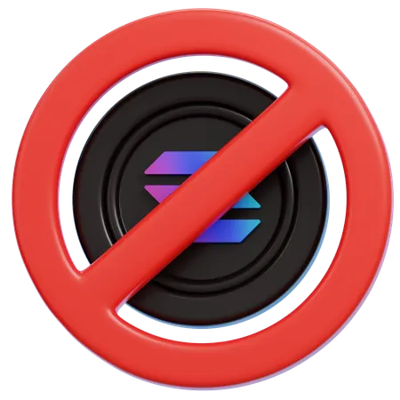 Solana Banned  3D Icon