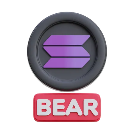 Solana Bear  3D Icon