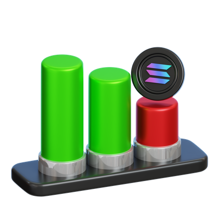 Solana Bearish  3D Icon