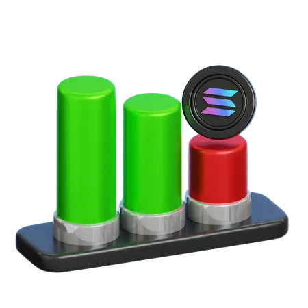 Solana Bearish  3D Icon