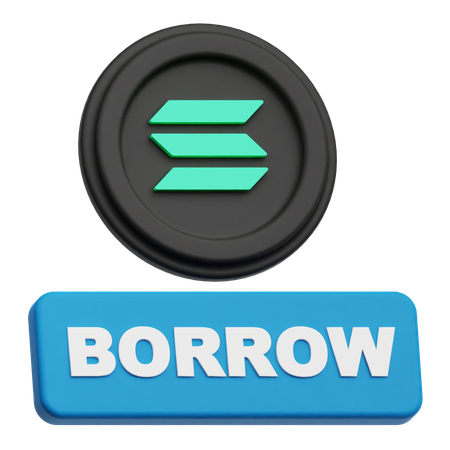 Solana Borrow  3D Icon