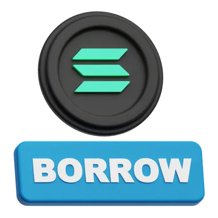 Solana Borrow  3D Icon