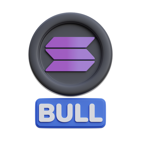 Solana Bull  3D Icon