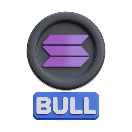 Solana Bull  3D Icon