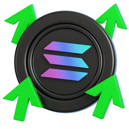 Solana Bullish  3D Icon
