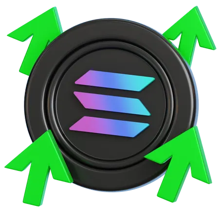 Solana Bullish  3D Icon