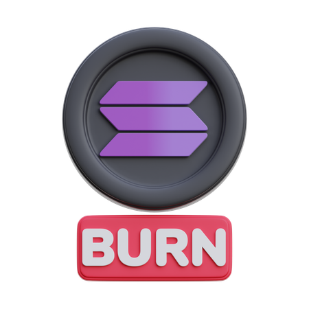 Solana Burn  3D Icon
