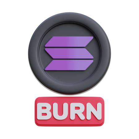 Solana Burn  3D Icon