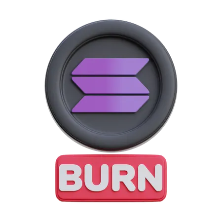 Solana Burn  3D Icon