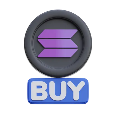 Solana Buy  3D Icon