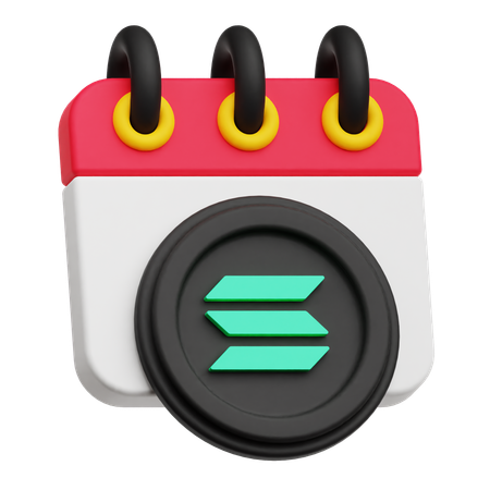 Solana Calendar  3D Icon