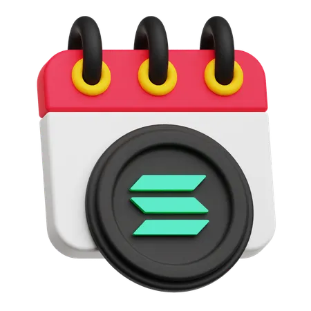 Solana Calendar  3D Icon