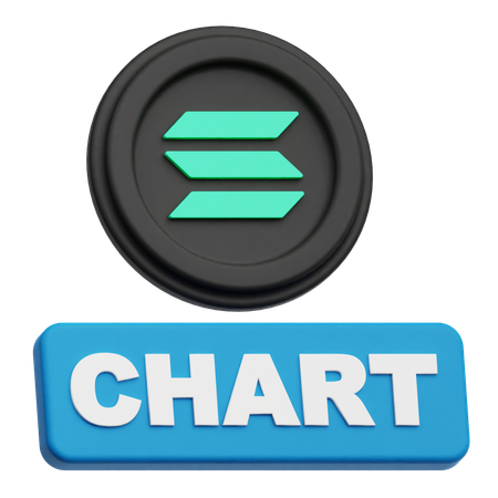 Solana  chart  3D Icon