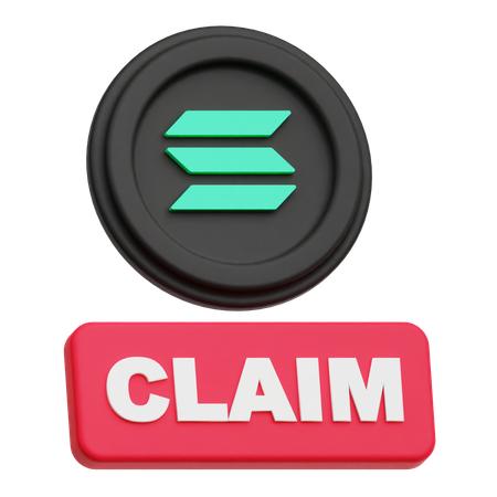 Solana Claim  3D Icon