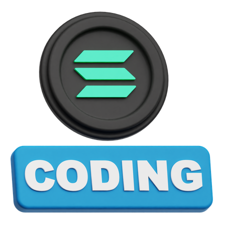 Solana Coding  3D Icon