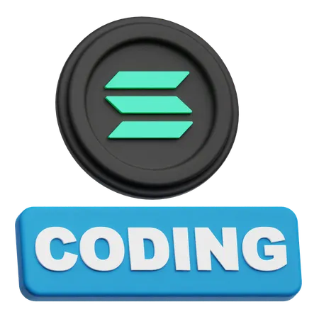 Solana Coding  3D Icon