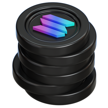 Moneda solana  3D Icon