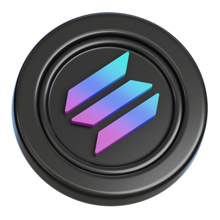 Moneda solana  3D Icon