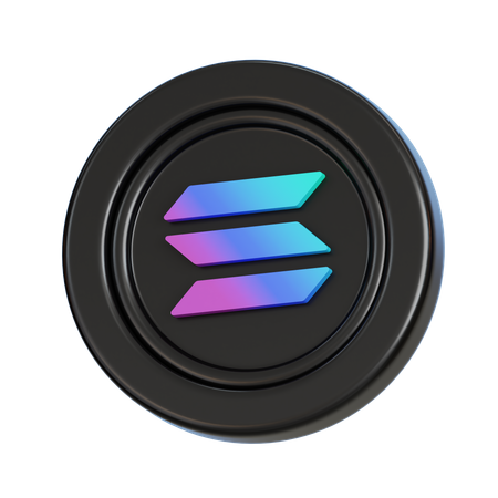 Moneda solana  3D Icon