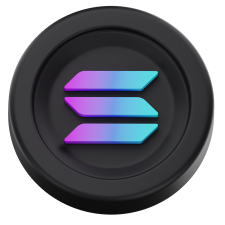 Moneda solana  3D Icon