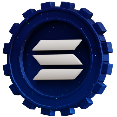 Solana Coin  3D Icon