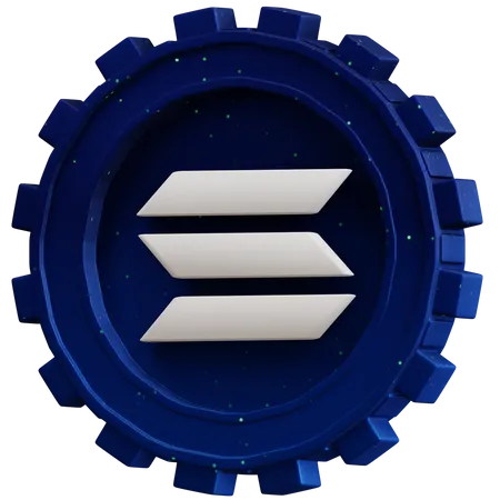 Solana Coin  3D Icon