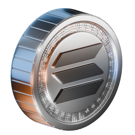 Solana Coin  3D Icon