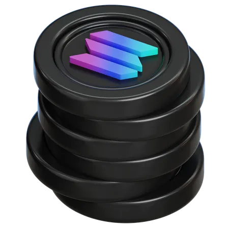 Solana Coin  3D Icon