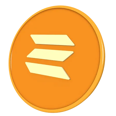 Solana Coin  3D Icon