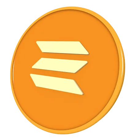 Solana Coin 3D Icon