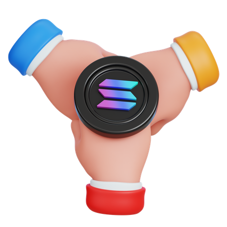 Solana Cooperation  3D Icon