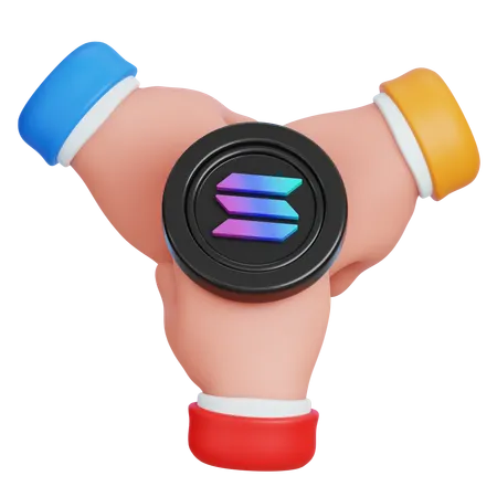 Solana Cooperation  3D Icon