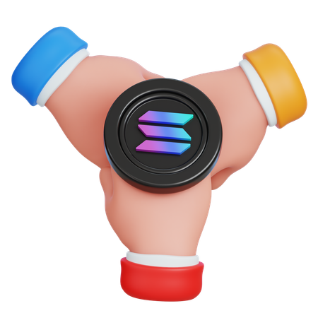 Solana Cooperation  3D Icon