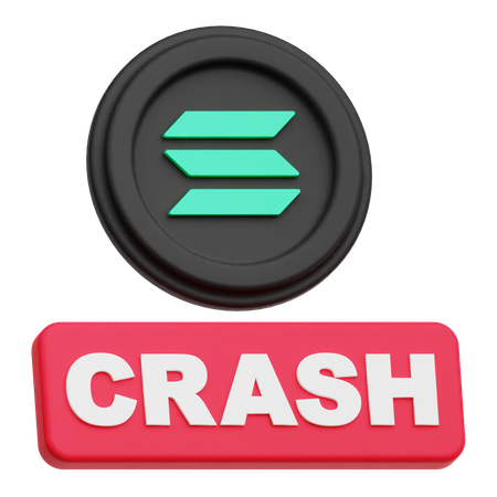 Solana Crash  3D Icon