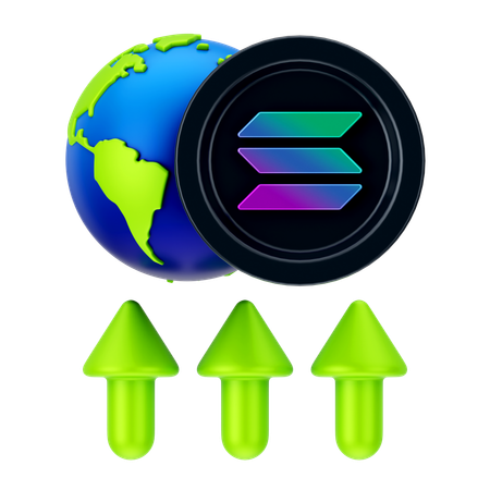 Crecimiento de solana  3D Icon