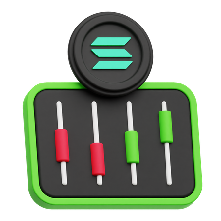 Solana 暗号通貨分析  3D Icon