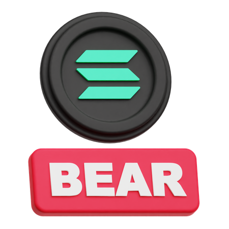 ソラナ暗号通貨コインベア  3D Icon