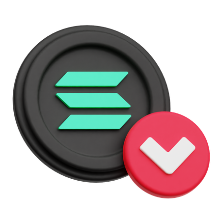ソラナ暗号通貨が下落  3D Icon