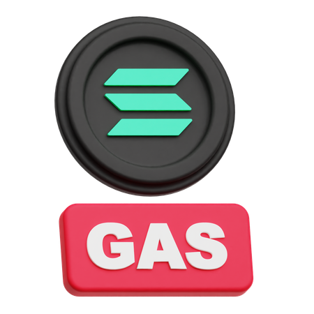 ソラナ暗号通貨コインガス  3D Icon