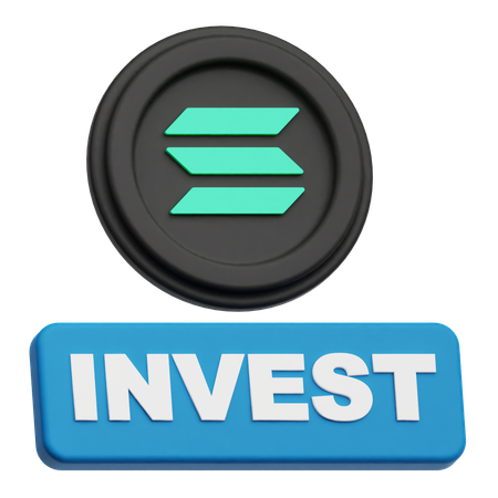 Solana暗号通貨コイン投資  3D Icon