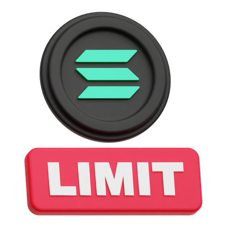 Solana暗号通貨コインの制限  3D Icon
