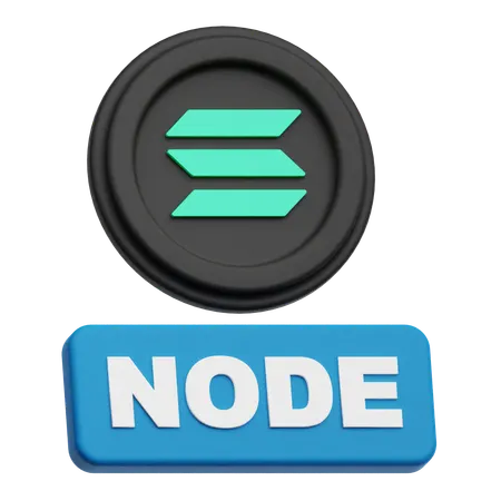 Solana 暗号通貨ノード  3D Icon