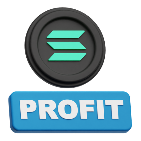 ソラナ暗号通貨コインの利益  3D Icon