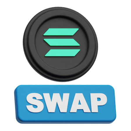 Solana 暗号通貨スワップ  3D Icon
