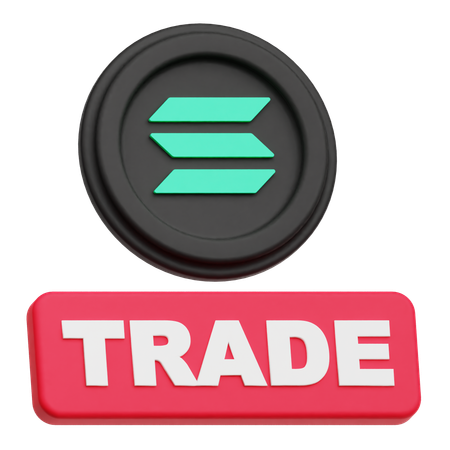 Solana 暗号通貨取引  3D Icon