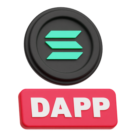 Solana Dapp  3D Icon