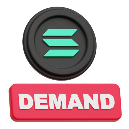 Solana  demand  3D Icon